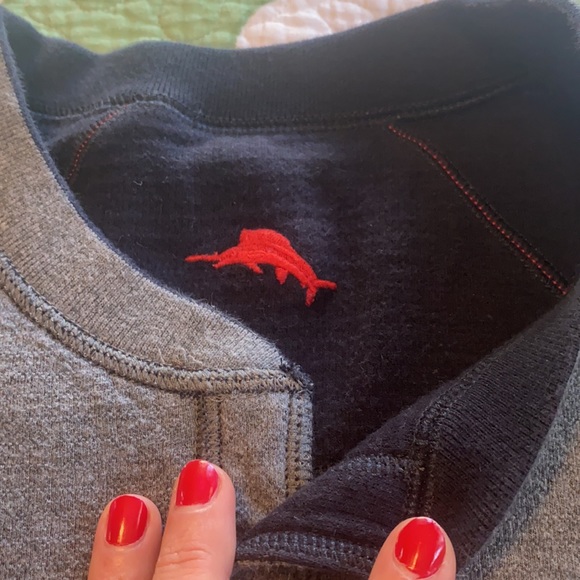 REVERSIBLE Tommy Bahama Patriots NFL Men’s Large Pullover Sweater M3 - Picture 9 of 10